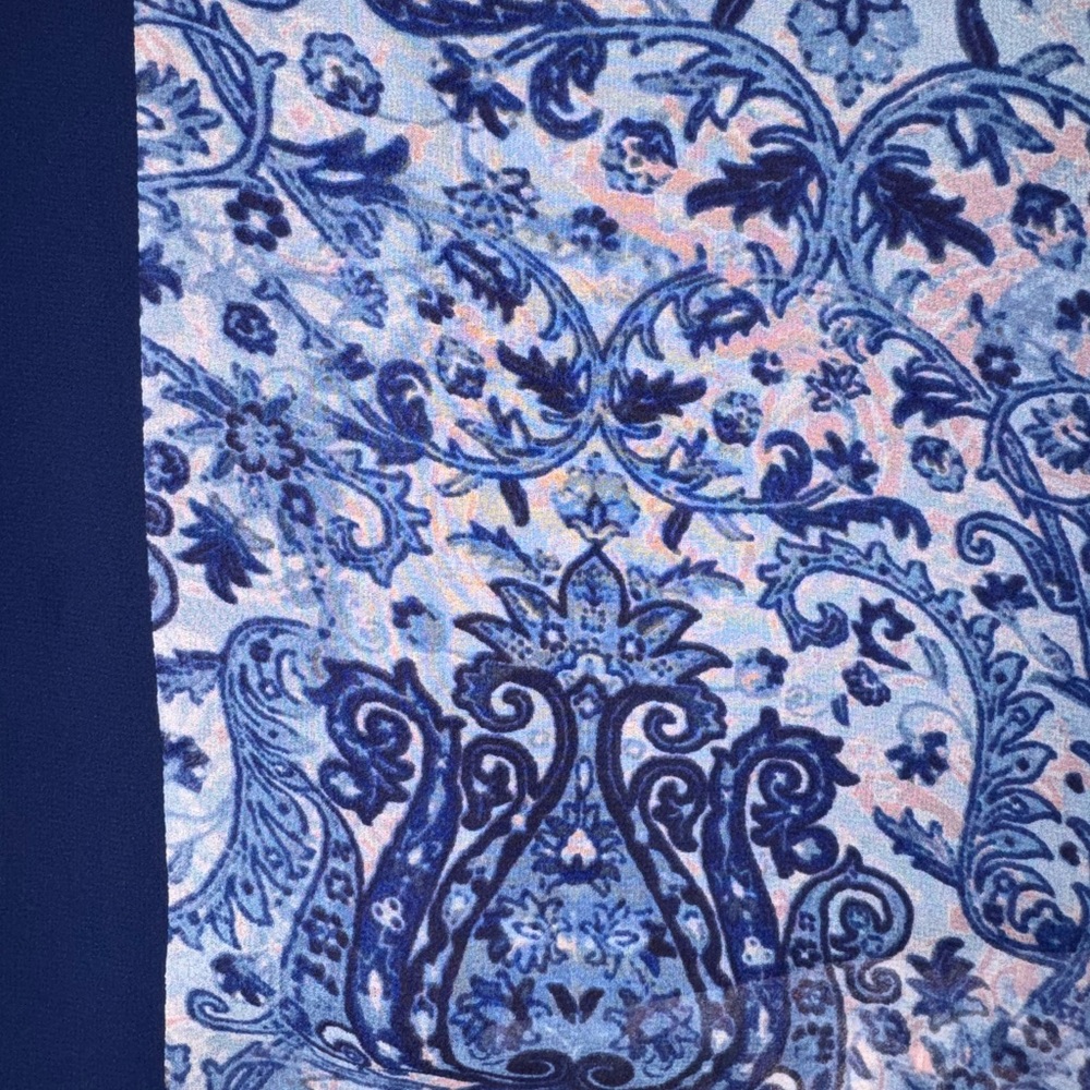 Boston Proper Boho, handkerchief hem, beachy Paisley Midi Dress NWOT - Picture 7 of 7